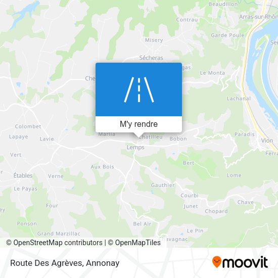 Route Des Agrèves plan