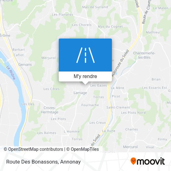 Route Des Bonassons plan