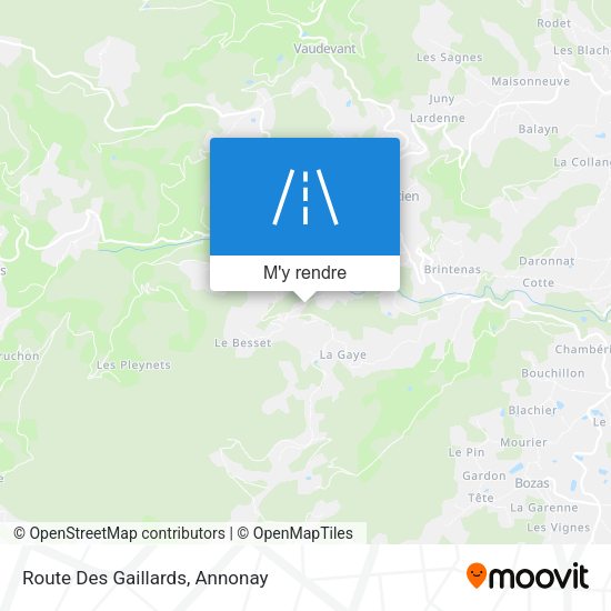 Route Des Gaillards plan