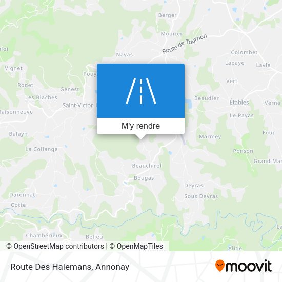 Route Des Halemans plan