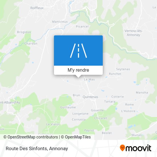 Route Des Sinfonts plan