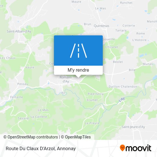 Route Du Claux D'Arzol plan