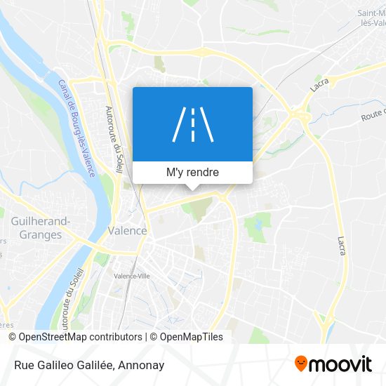 Rue Galileo Galilée plan