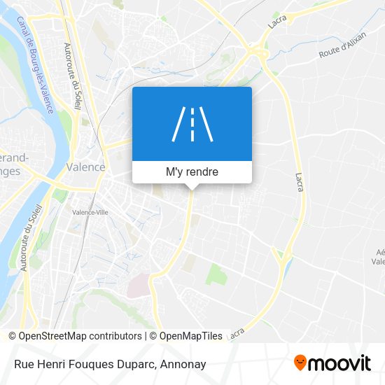 Rue Henri Fouques Duparc plan