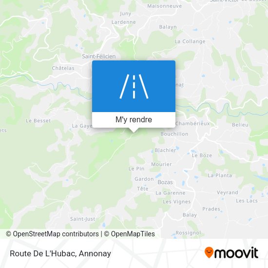 Route De L'Hubac plan