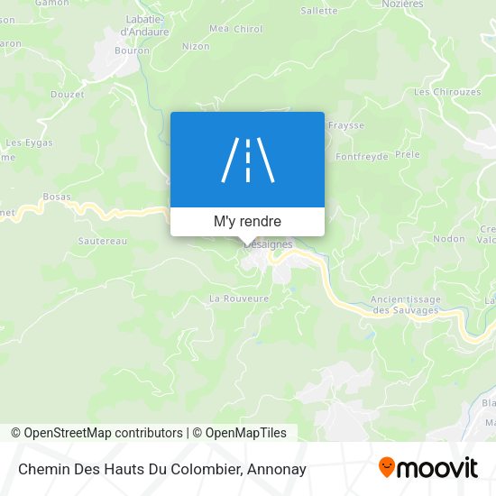 Chemin Des Hauts Du Colombier plan