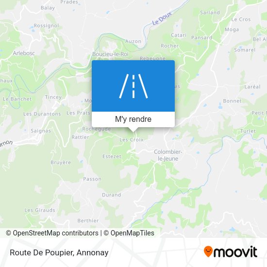Route De Poupier plan
