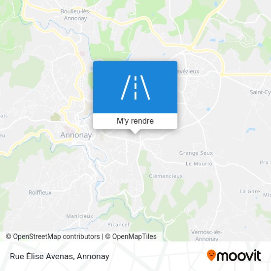 Rue Élise Avenas plan