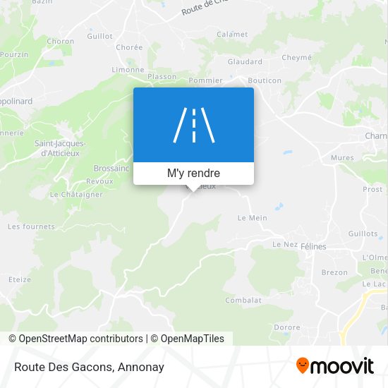 Route Des Gacons plan