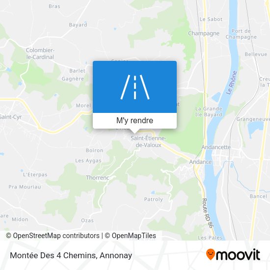 Montée Des 4 Chemins plan