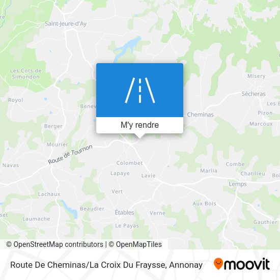 Route De Cheminas / La Croix Du Fraysse plan