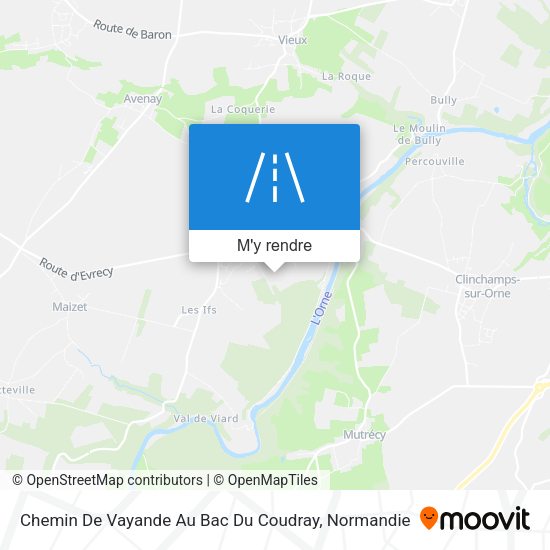 Chemin De Vayande Au Bac Du Coudray plan