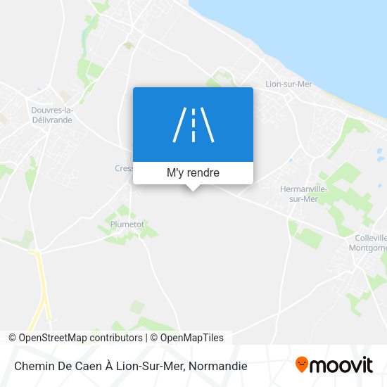 Chemin De Caen À Lion-Sur-Mer plan