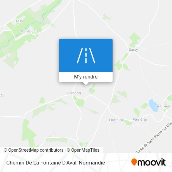 Chemin De La Fontaine D'Aval plan