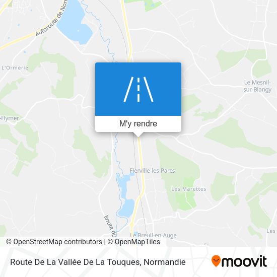 Route De La Vallée De La Touques plan