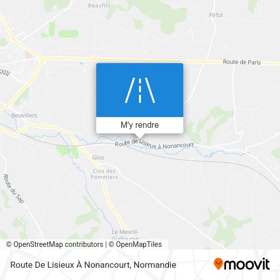 Route De Lisieux À Nonancourt plan