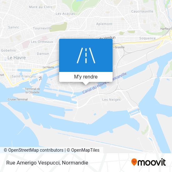 Rue Amerigo Vespucci plan
