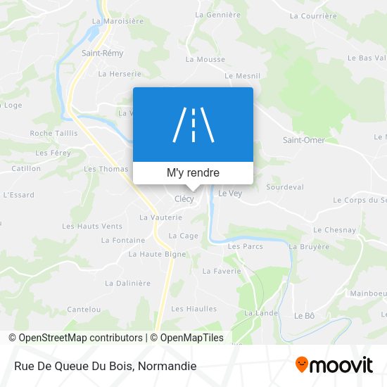 Rue De Queue Du Bois plan