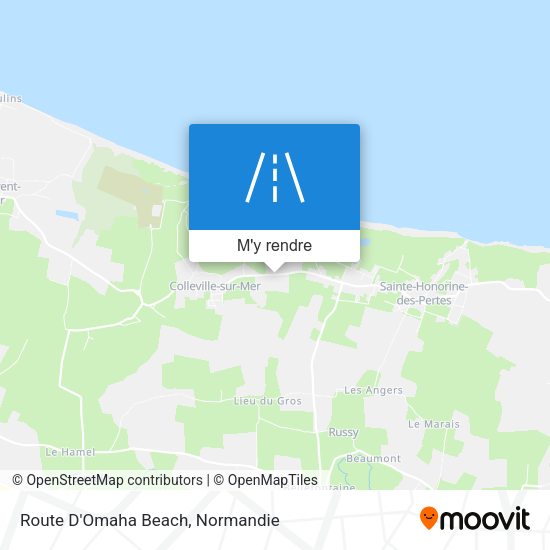 Route D'Omaha Beach plan