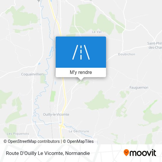 Route D'Ouilly Le Vicomte plan