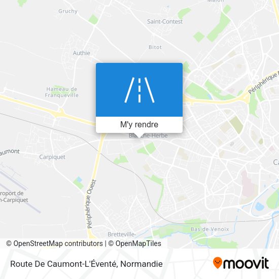 Route De Caumont-L'Éventé plan