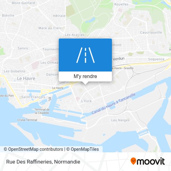 Rue Des Raffineries plan