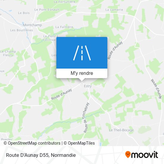 Route D'Aunay D55 plan