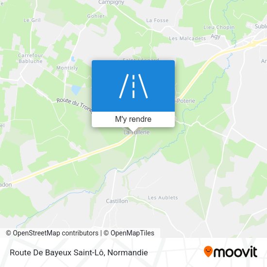 Route De Bayeux Saint-Lô plan