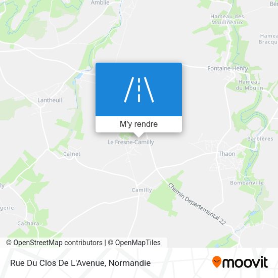 Rue Du Clos De L'Avenue plan