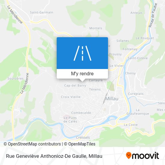 Rue Geneviève Anthonioz-De Gaulle plan