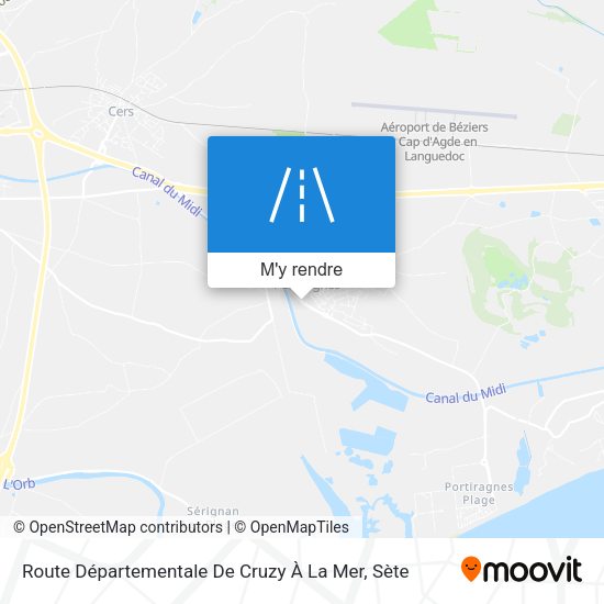 Route Départementale De Cruzy À La Mer plan