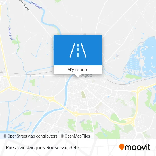 Rue Jean Jacques Rousseau plan