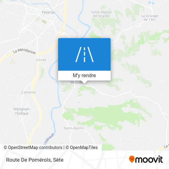 Route De Pomérols plan