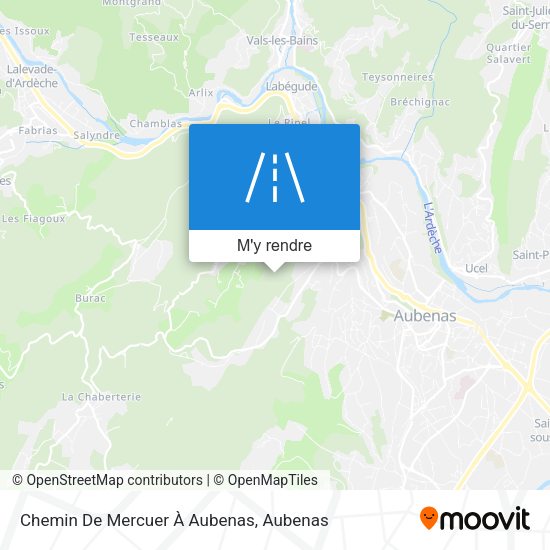 Chemin De Mercuer À Aubenas plan