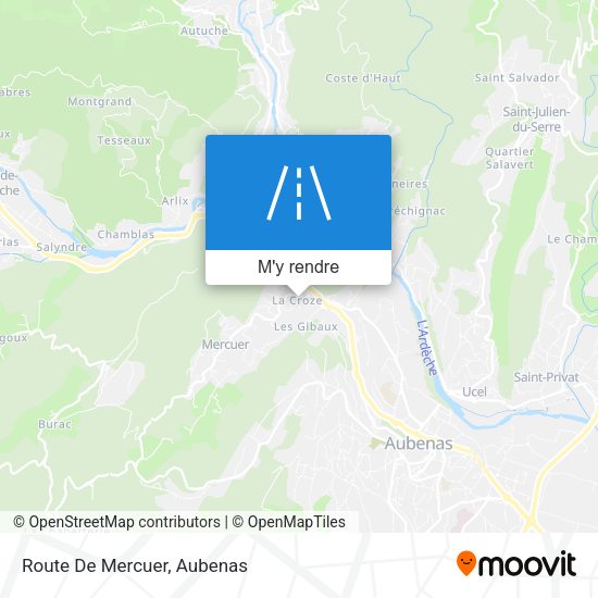 Route De Mercuer plan