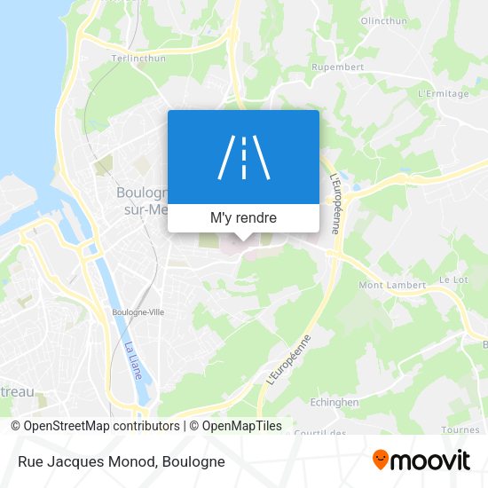 Rue Jacques Monod plan