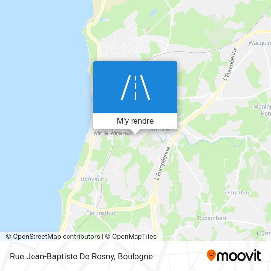 Rue Jean-Baptiste De Rosny plan