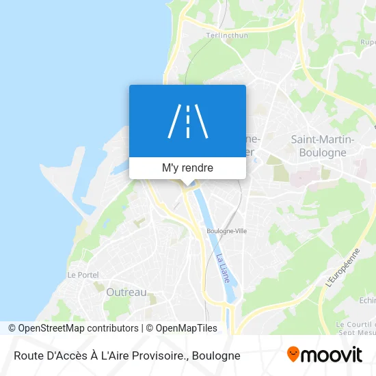 Route D'Accès À L'Aire Provisoire. plan