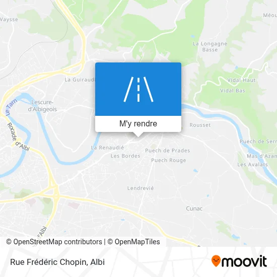 Rue Frédéric Chopin plan
