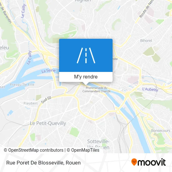 Rue Poret De Blosseville plan