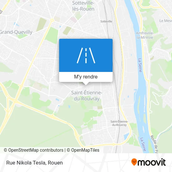 Rue Nikola Tesla plan