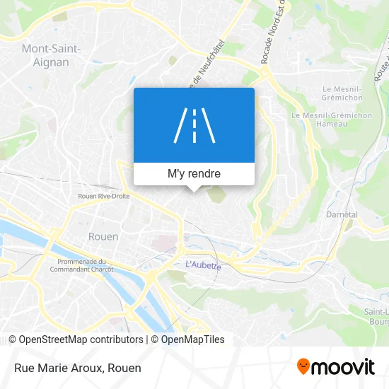 Rue Marie Aroux plan