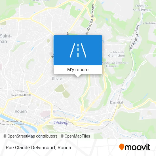 Rue Claude Delvincourt plan