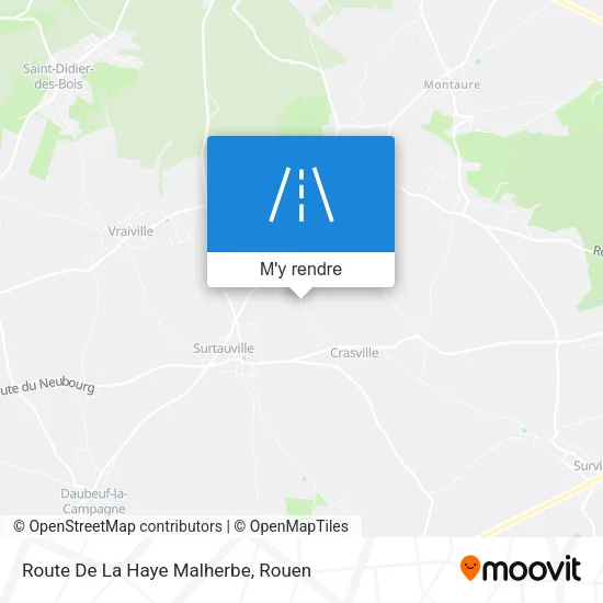 Route De La Haye Malherbe plan