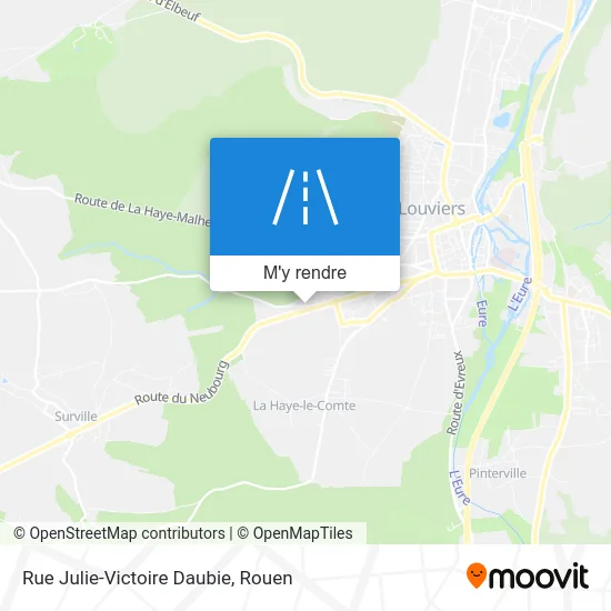 Rue Julie-Victoire Daubie plan