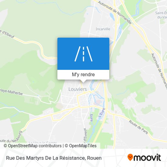 Rue Des Martyrs De La Résistance plan