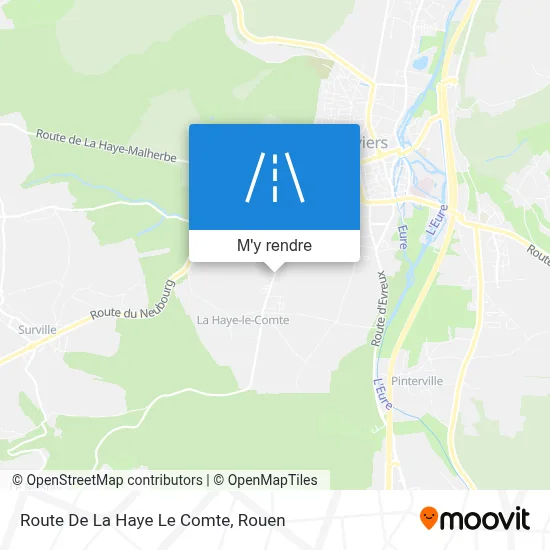 Route De La Haye Le Comte plan