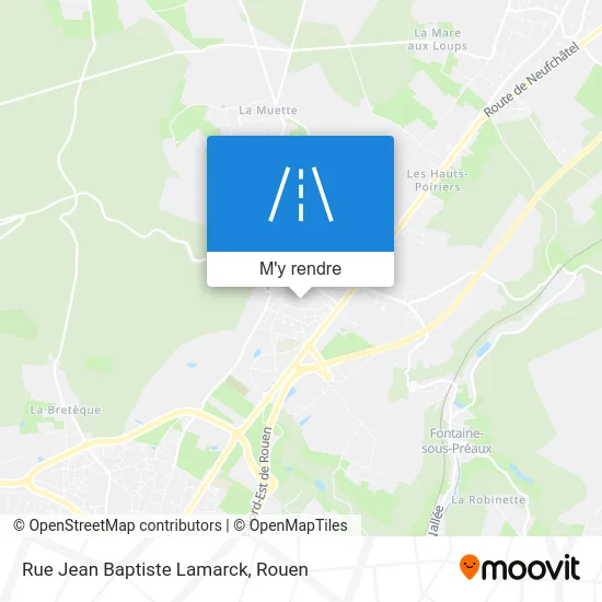 Rue Jean Baptiste Lamarck plan