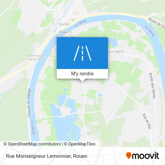 Rue Monseigneur Lemonnier plan