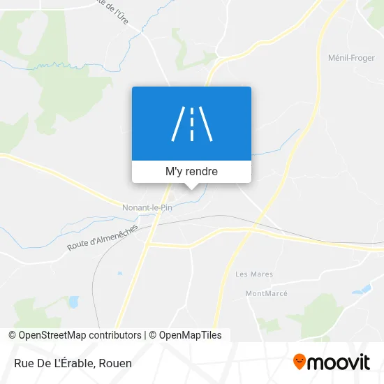 Rue De L'Érable plan
